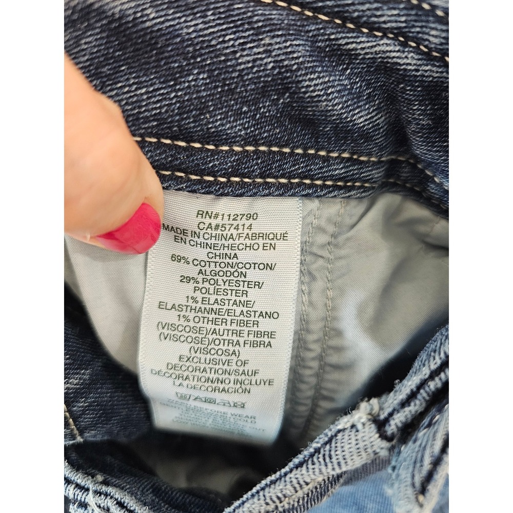 True Religion Womens Denim Cargo SN Straight Jeans Medium Blaze Wash Size 29 NEW - Picture 9 of 9